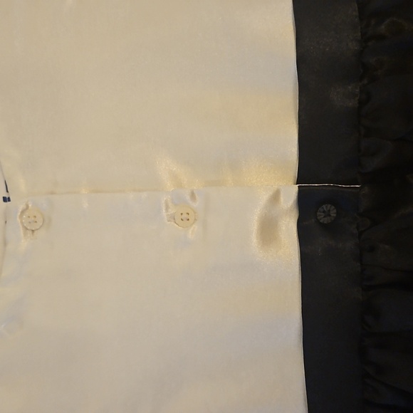 GYMBOREE Black and White Striped Satin Bow Formal Dress - Picture 8 of 10